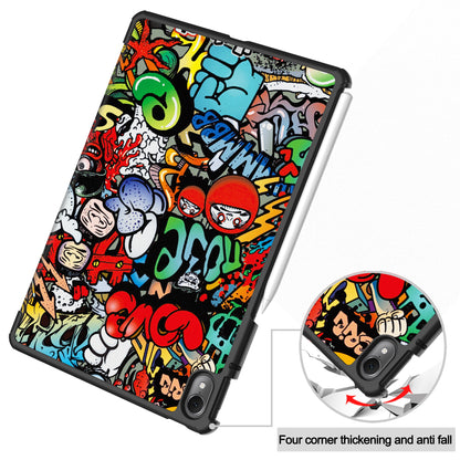 For Huawei MatePad Air 11.5 inch (2023) Auto Wake / Sleep Trifold Stand Tablet Case PU Leather Pattern Printed Cover