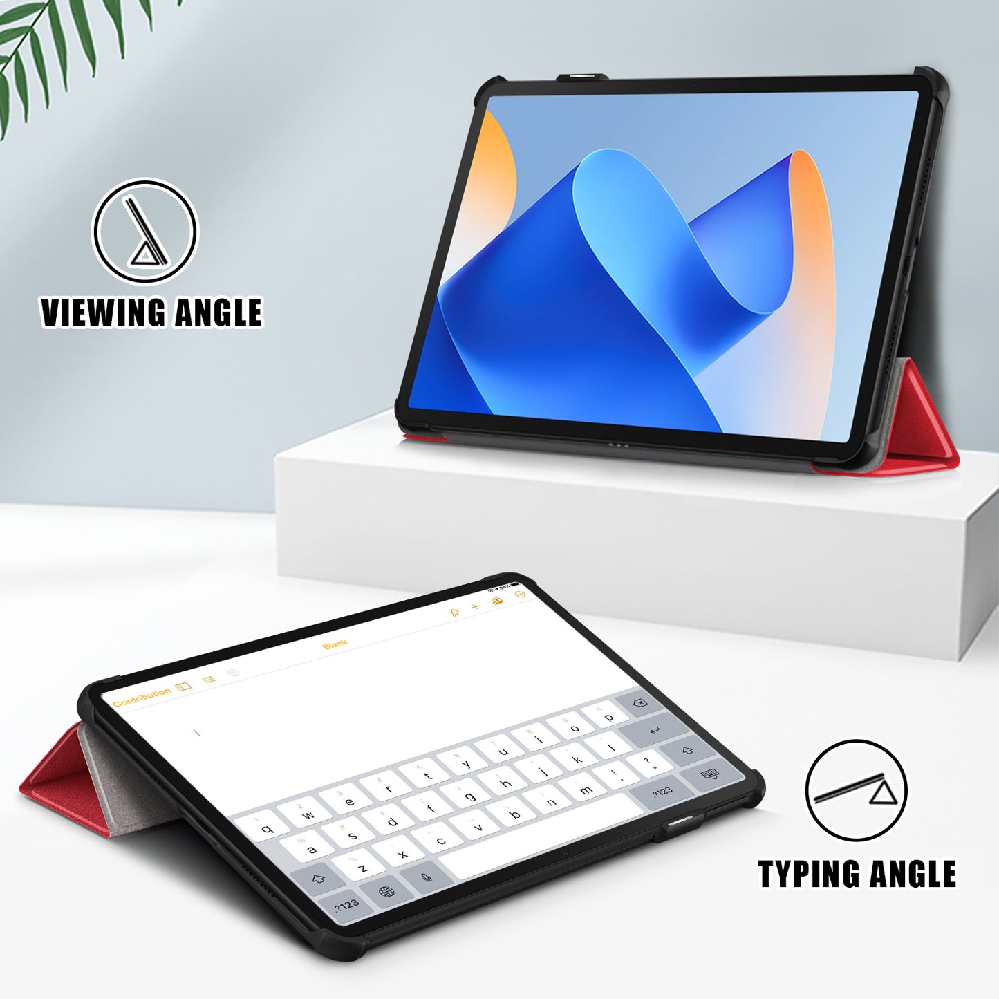For Huawei MatePad 11 (2023) Tri-fold Stand Tablet Case PU Leather Tablet Cover with Auto Wake / Sleep
