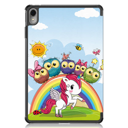 For Huawei MatePad 11 (2023) Tri-fold Stand Tablet Case Pattern Printing PU Leather Cover with Auto Wake / Sleep