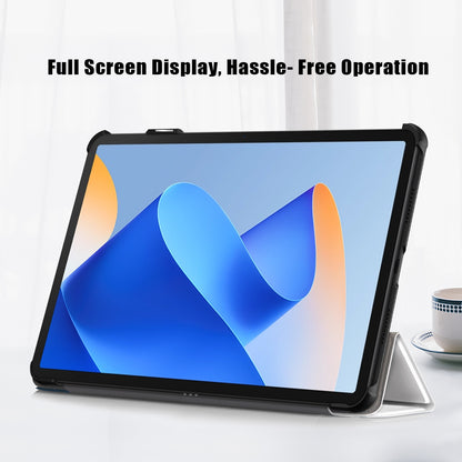 For Huawei MatePad 11 (2023) Tri-fold Stand Tablet Case Pattern Printing PU Leather Cover with Auto Wake / Sleep
