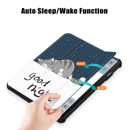 For Huawei MatePad 11 (2023) Tri-fold Stand Tablet Case Pattern Printing PU Leather Cover with Auto Wake / Sleep