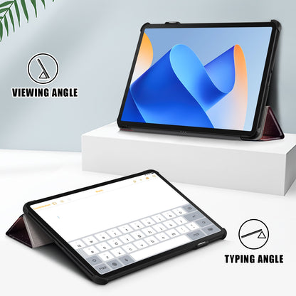 For Huawei MatePad 11 (2023) Tri-fold Stand Tablet Case Pattern Printing PU Leather Cover with Auto Wake / Sleep