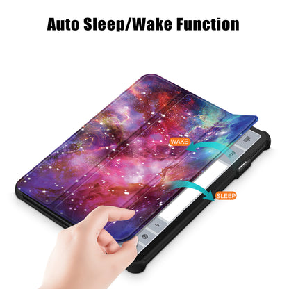 For Huawei MatePad 11 (2023) Tri-fold Stand Tablet Case Pattern Printing PU Leather Cover with Auto Wake / Sleep
