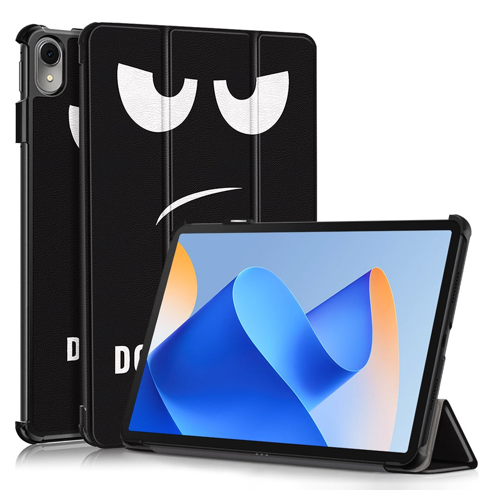 For Huawei MatePad 11 (2023) Tri-fold Stand Tablet Case Pattern Printing PU Leather Cover with Auto Wake / Sleep