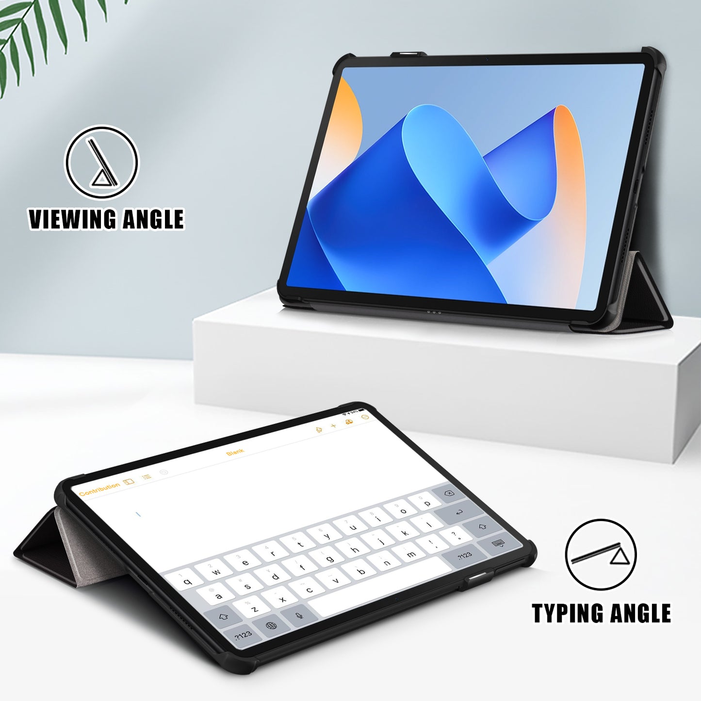 For Huawei MatePad 11 (2023) Tri-fold Stand Tablet Case Pattern Printing PU Leather Cover with Auto Wake / Sleep