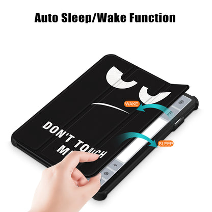 For Huawei MatePad 11 (2023) Tri-fold Stand Tablet Case Pattern Printing PU Leather Cover with Auto Wake / Sleep