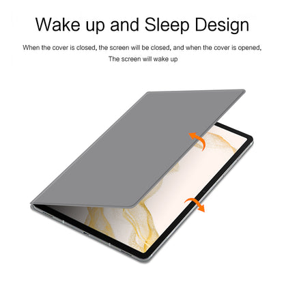 For Samsung Galaxy Tab S8 Magnetic Attachment Tablet Case PU Leather+PC Stand Cover with Auto Sleep / Wake