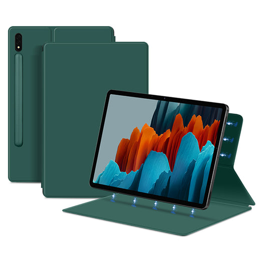 For Samsung Galaxy Tab S7 PU Leather Magnetic Tablet Case Stand Auto Sleep / Wake Cover