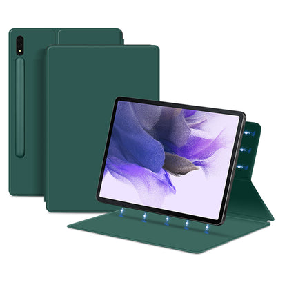 For Samsung Galaxy Tab S7 FE Full Body Smart Cover PU Leather Stand Magnetic Tablet Case