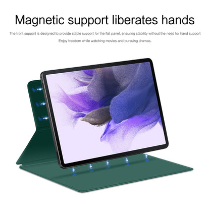 For Samsung Galaxy Tab S7 FE Full Body Smart Cover PU Leather Stand Magnetic Tablet Case