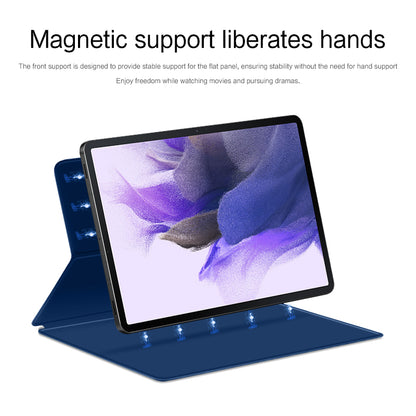 For Samsung Galaxy Tab S7 FE Full Body Smart Cover PU Leather Stand Magnetic Tablet Case
