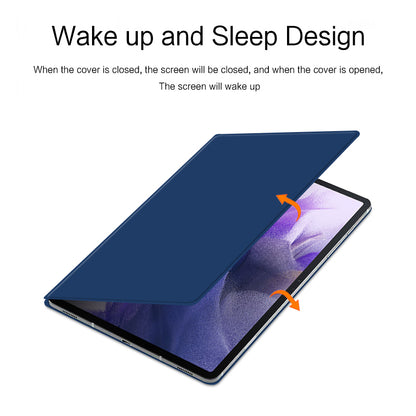 For Samsung Galaxy Tab S7 FE Full Body Smart Cover PU Leather Stand Magnetic Tablet Case