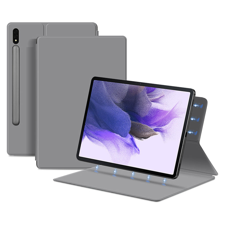 For Samsung Galaxy Tab S7 FE Full Body Smart Cover PU Leather Stand Magnetic Tablet Case