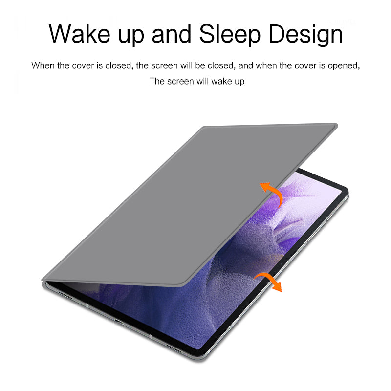 For Samsung Galaxy Tab S7 FE Full Body Smart Cover PU Leather Stand Magnetic Tablet Case