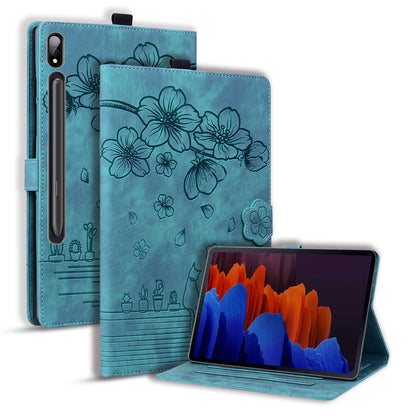 Tablet Case for Samsung Galaxy Tab S8 / S7 SM-T870 SM-T875 SM-T876B (LTE / 5G) Card Holder Stand PU Leather Cover
