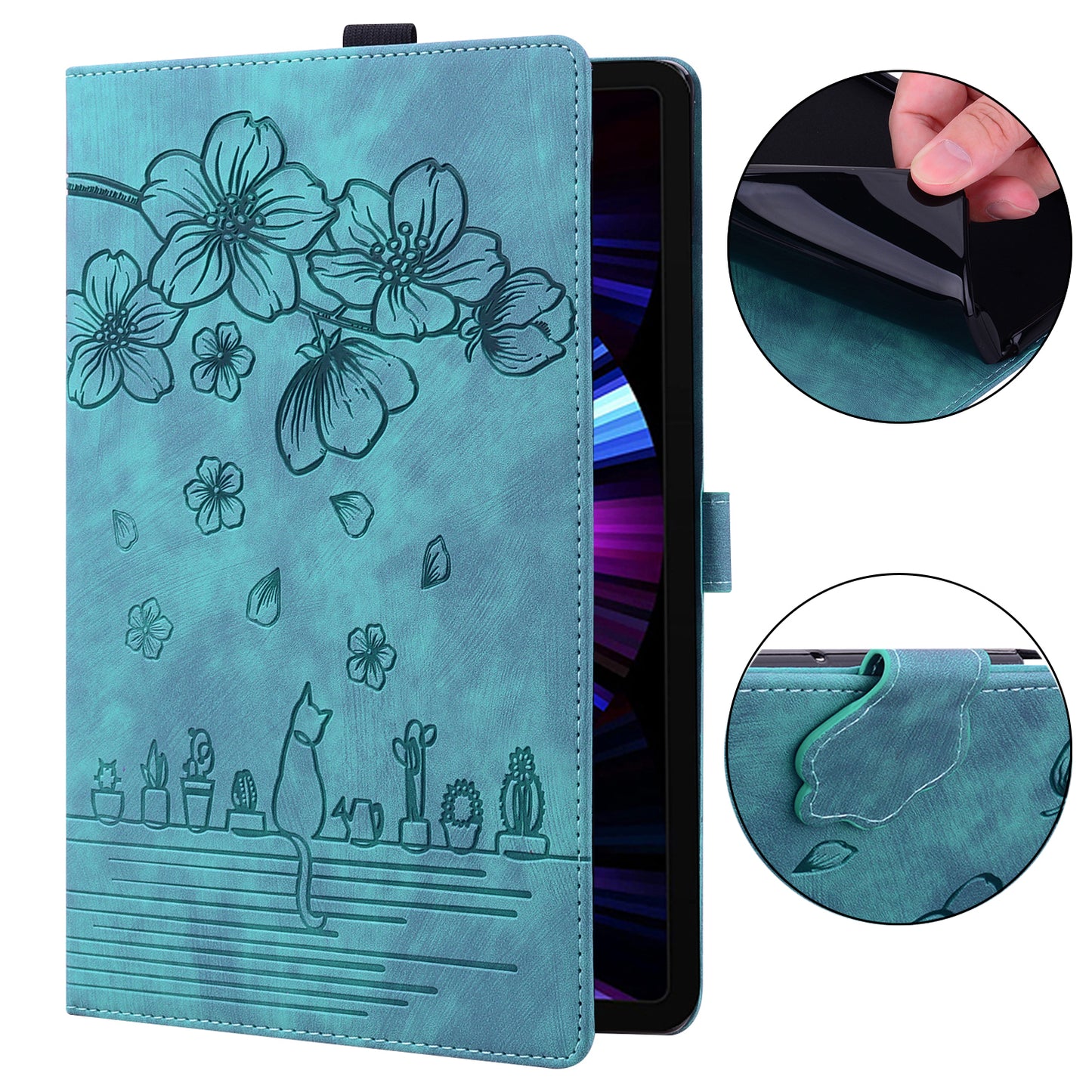 Tablet Case for Samsung Galaxy Tab S8 / S7 SM-T870 SM-T875 SM-T876B (LTE / 5G) Card Holder Stand PU Leather Cover