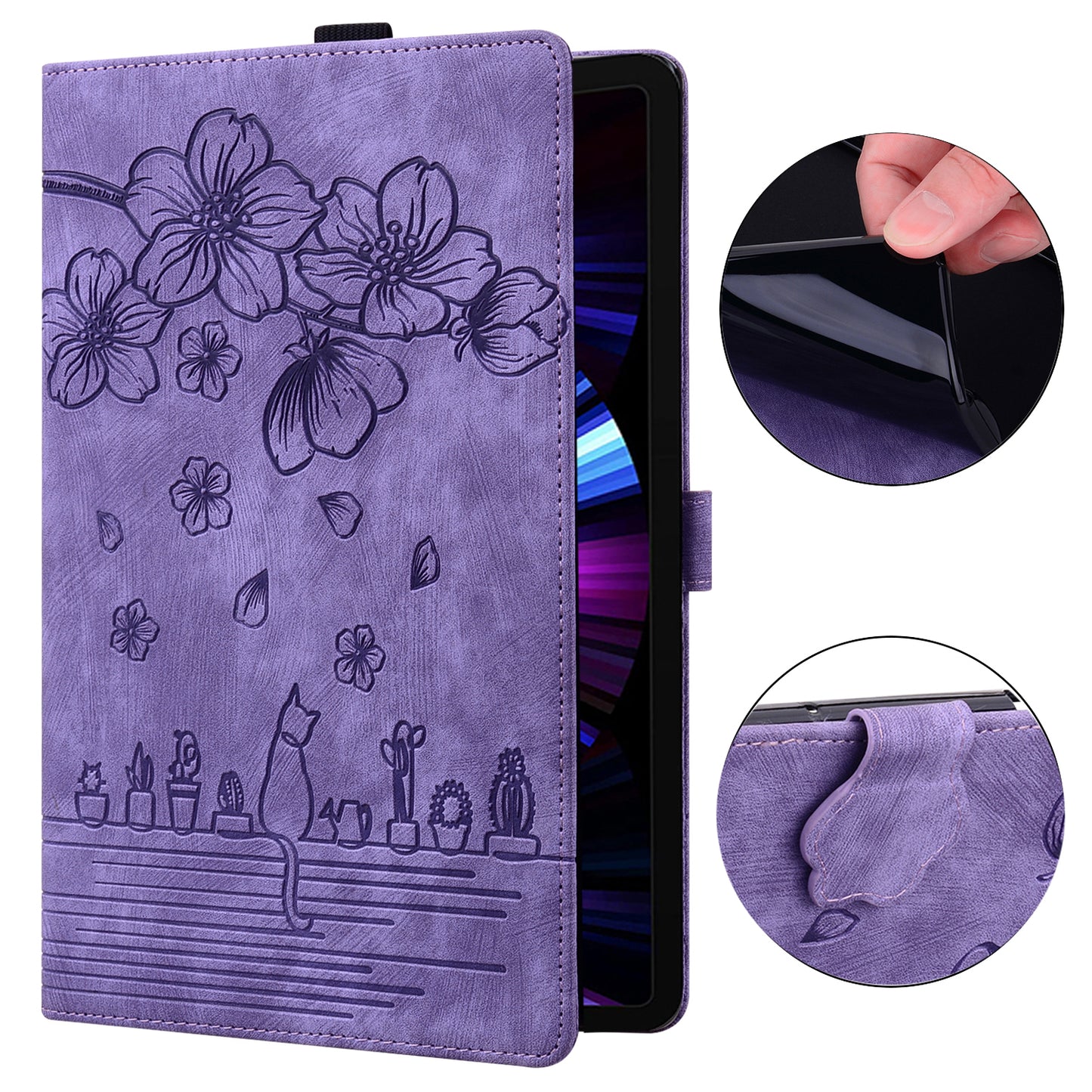 Tablet Case for Samsung Galaxy Tab S8 / S7 SM-T870 SM-T875 SM-T876B (LTE / 5G) Card Holder Stand PU Leather Cover
