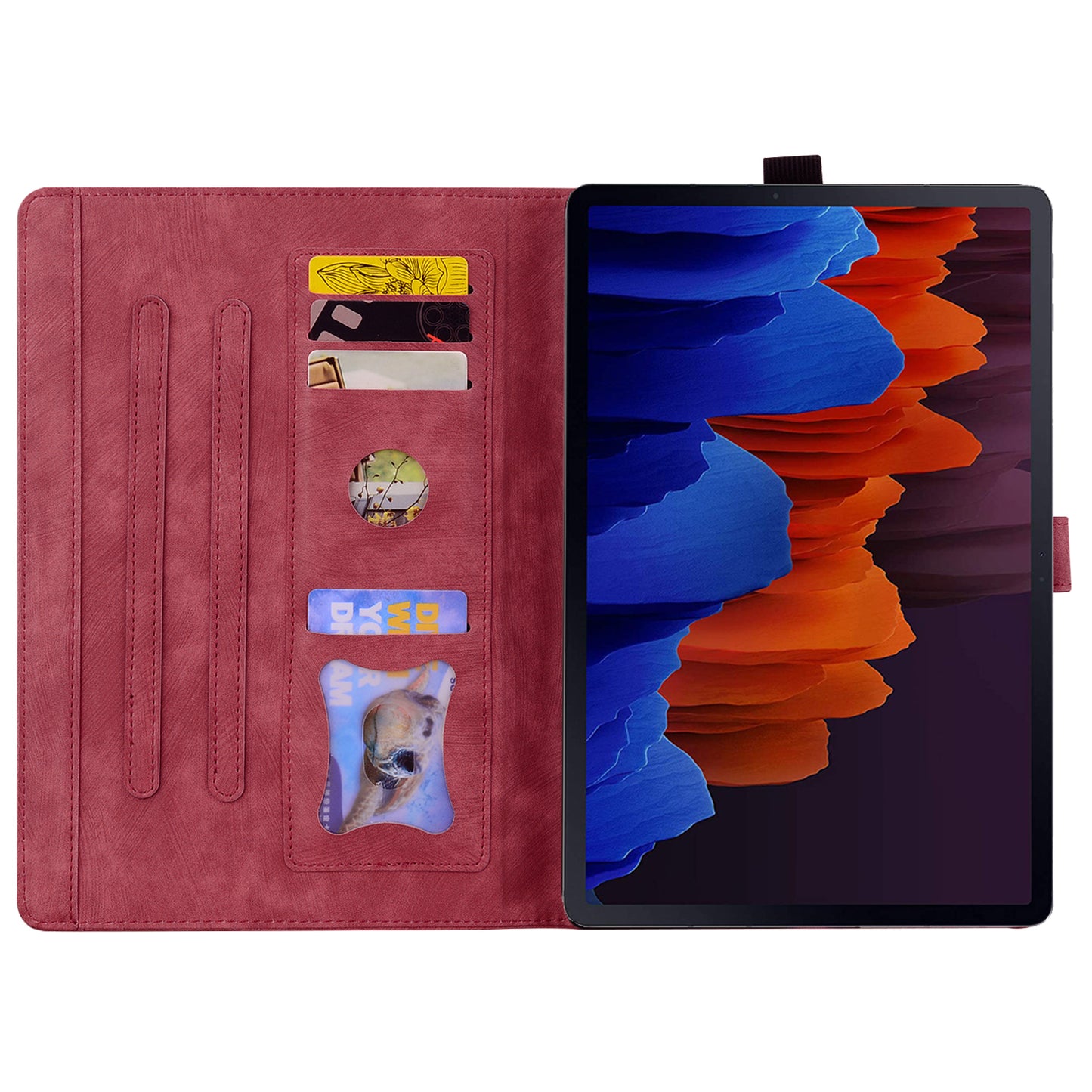 Tablet Case for Samsung Galaxy Tab S8 / S7 SM-T870 SM-T875 SM-T876B (LTE / 5G) Card Holder Stand PU Leather Cover