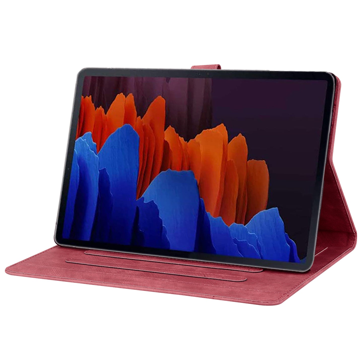 Tablet Case for Samsung Galaxy Tab S8 / S7 SM-T870 SM-T875 SM-T876B (LTE / 5G) Card Holder Stand PU Leather Cover