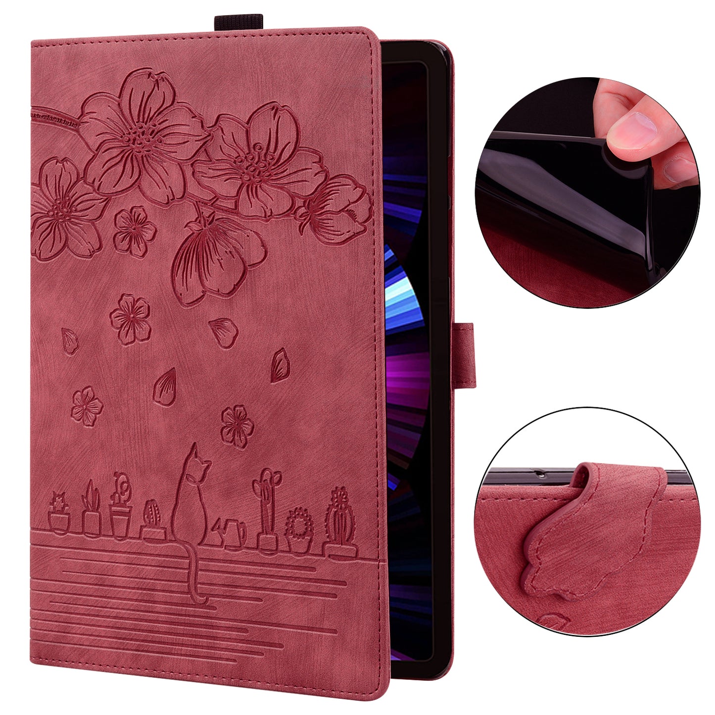 Tablet Case for Samsung Galaxy Tab S8 / S7 SM-T870 SM-T875 SM-T876B (LTE / 5G) Card Holder Stand PU Leather Cover