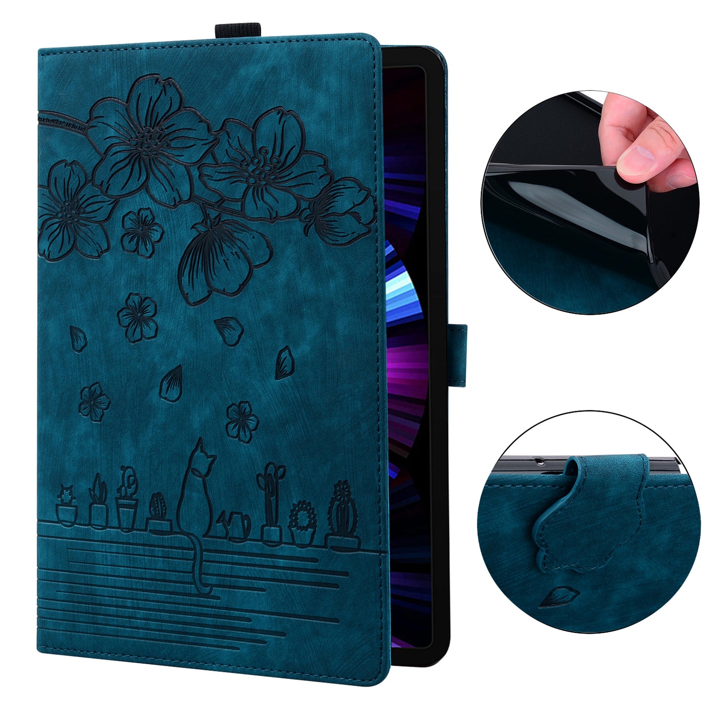 Tablet Case for Samsung Galaxy Tab S8 / S7 SM-T870 SM-T875 SM-T876B (LTE / 5G) Card Holder Stand PU Leather Cover