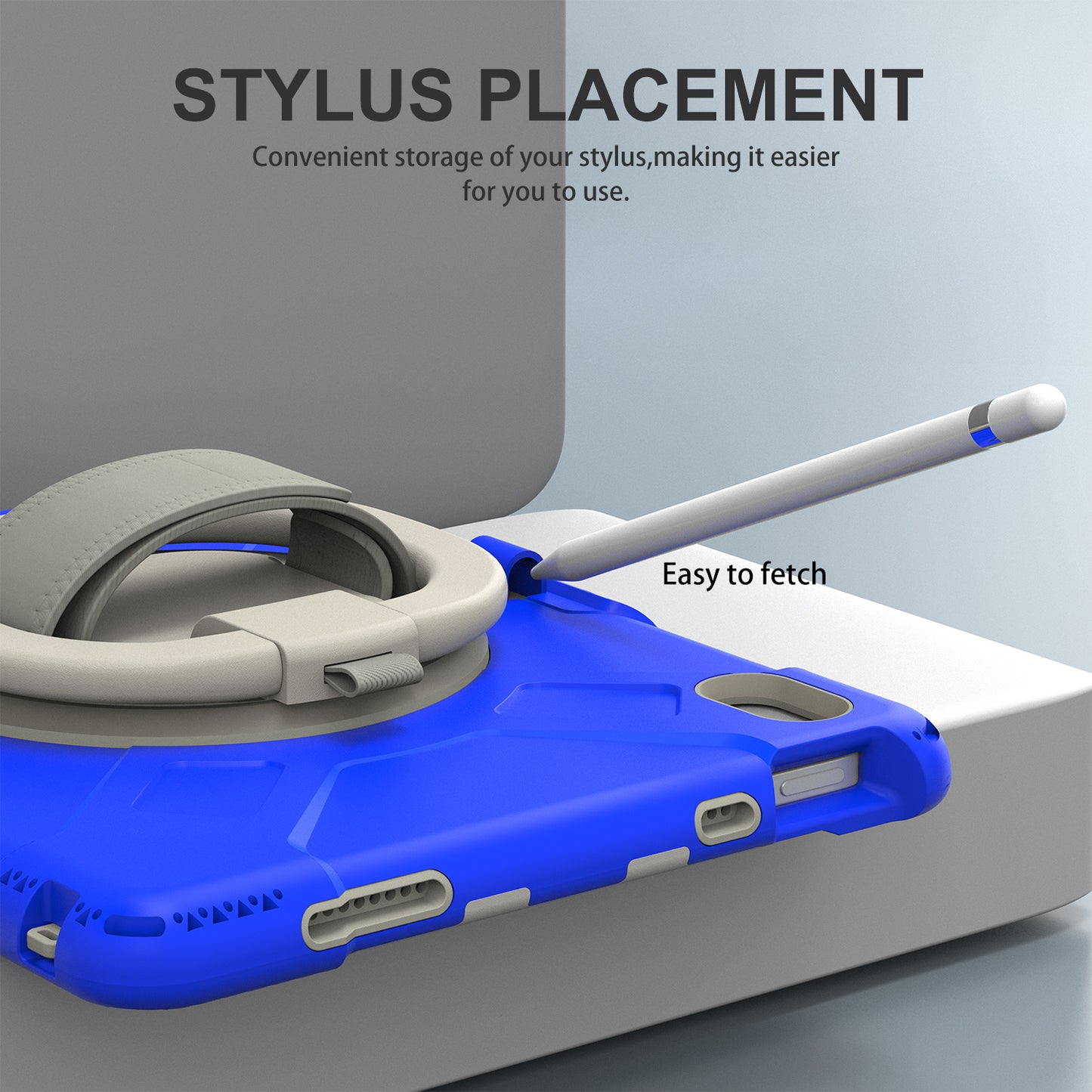For iPad 10.9 (2022) Hand Strap Kickstand Tablet Case PC+Silicone Dual Layer Protective Cover with Shoulder Strap