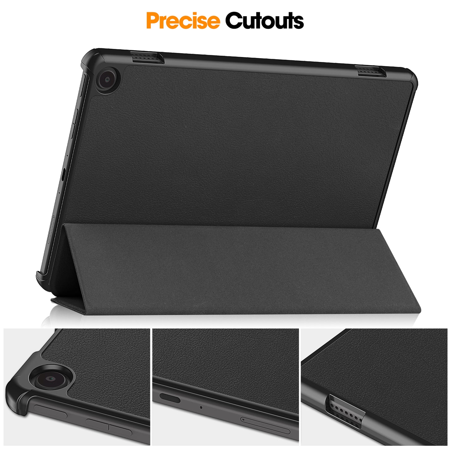 For Amazon Fire Max 11 PU Leather Tablet Case Tr-fold Stand Cover with Auto Sleep / Wake