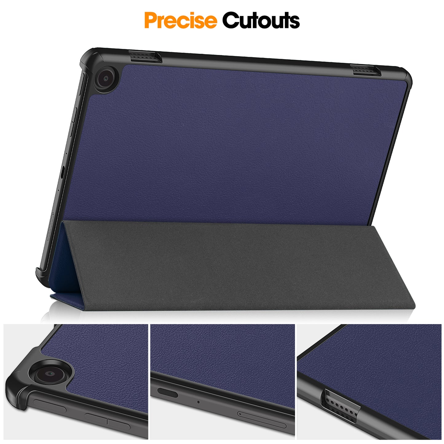 For Amazon Fire Max 11 PU Leather Tablet Case Tr-fold Stand Cover with Auto Sleep / Wake