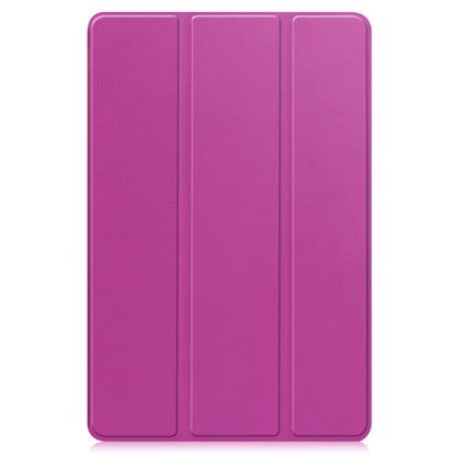 For Amazon Fire Max 11 PU Leather Tablet Case Tr-fold Stand Cover with Auto Sleep / Wake