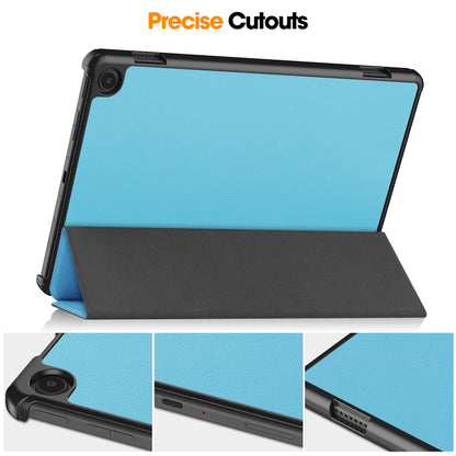 For Amazon Fire Max 11 PU Leather Tablet Case Tr-fold Stand Cover with Auto Sleep / Wake