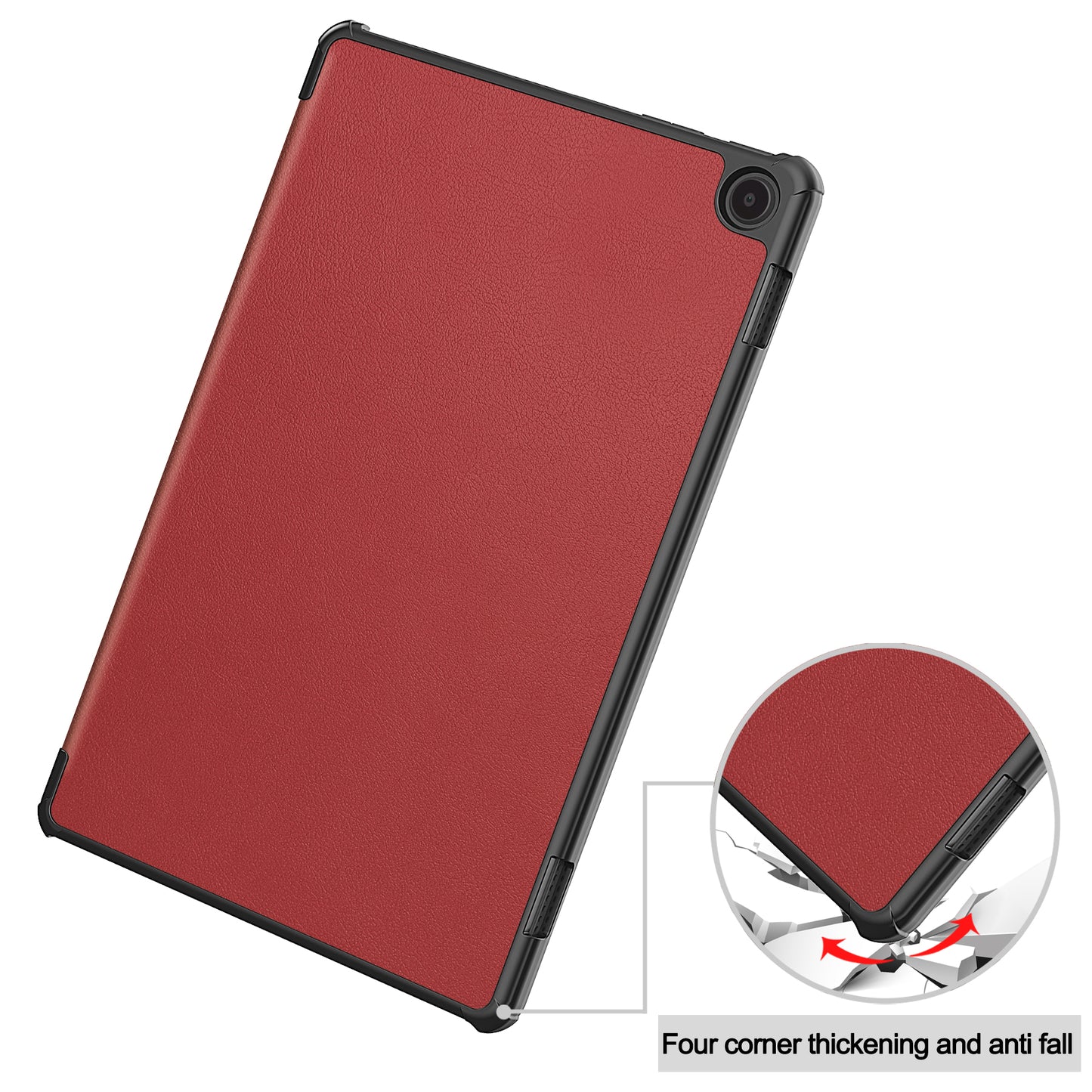 For Amazon Fire Max 11 PU Leather Tablet Case Tr-fold Stand Cover with Auto Sleep / Wake