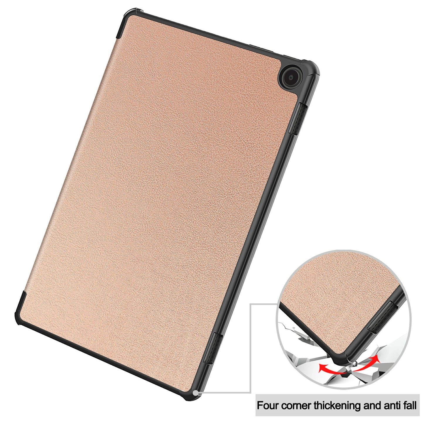 For Amazon Fire Max 11 PU Leather Tablet Case Tr-fold Stand Cover with Auto Sleep / Wake