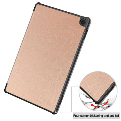 For Amazon Fire Max 11 PU Leather Tablet Case Tr-fold Stand Cover with Auto Sleep / Wake