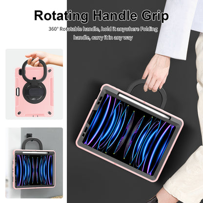 Tablet Case for iPad Air (2020) / (2022) / iPad Pro 11 (2018) / (2020) / (2021) / (2022) , PC+TPU Hand Strap Kickstand Cover with PET Screen Protector / Pen Slot