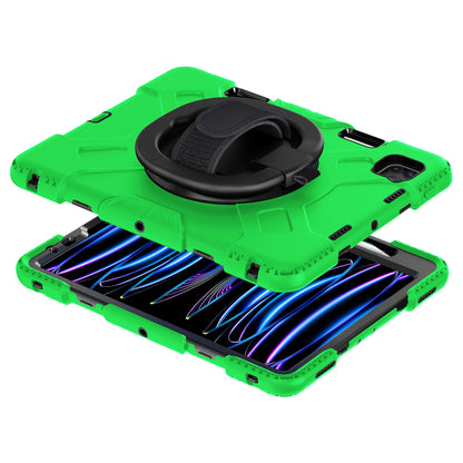 For iPad Pro 11-inch (2018) / (2020) / (2021) / (2022) / Air (2020) / (2022) Kickstand PC+TPU Tablet Case with Shoulder Strap