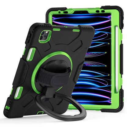 For iPad Pro 11-inch (2018) / (2020) / (2021) / (2022) / Air (2020) / (2022) Kickstand PC+TPU Tablet Case with Shoulder Strap