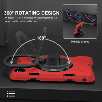 For iPad Pro 11-inch (2018) / (2020) / (2021) / (2022) / Air (2020) / (2022) Kickstand PC+TPU Tablet Case with Shoulder Strap
