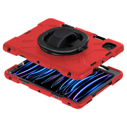For iPad Pro 11-inch (2018) / (2020) / (2021) / (2022) / Air (2020) / (2022) Kickstand PC+TPU Tablet Case with Shoulder Strap