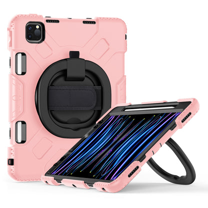 For iPad Pro 11-inch (2018) / (2020) / (2021) / (2022) / Air (2020) / (2022) Kickstand PC+TPU Tablet Case with Shoulder Strap