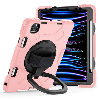 For iPad Pro 11-inch (2018) / (2020) / (2021) / (2022) / Air (2020) / (2022) Kickstand PC+TPU Tablet Case with Shoulder Strap