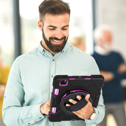 For iPad Pro 11-inch (2018) / (2020) / (2021) / (2022) / Air (2020) / (2022) Kickstand PC+TPU Tablet Case with Shoulder Strap