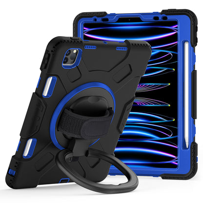For iPad Pro 11-inch (2018) / (2020) / (2021) / (2022) / Air (2020) / (2022) Kickstand PC+TPU Tablet Case with Shoulder Strap