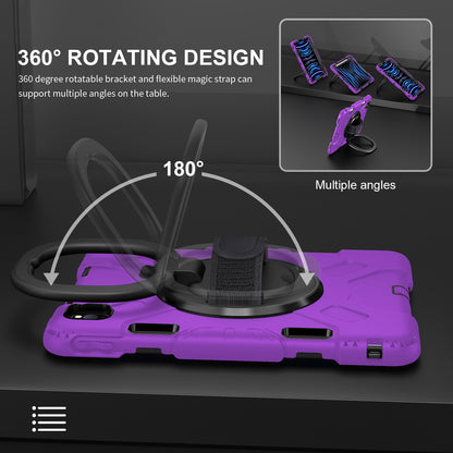 For iPad Pro 11-inch (2018) / (2020) / (2021) / (2022) / Air (2020) / (2022) Kickstand PC+TPU Tablet Case with Shoulder Strap