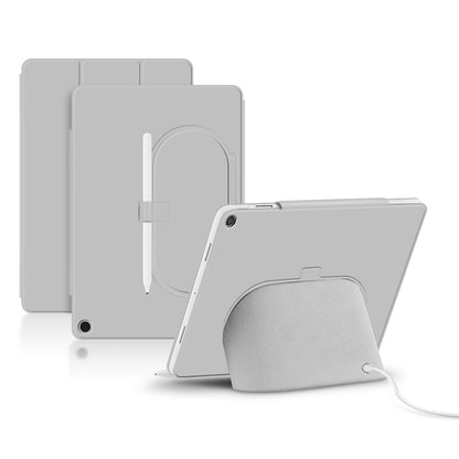 For Google Pixel Tablet Tri-fold Stand Cover PU Leather Magnetic Attachment Tablet Case