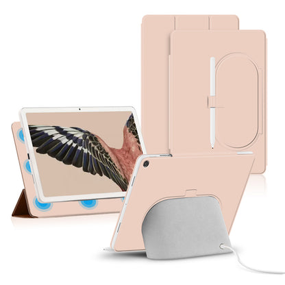 For Google Pixel Tablet Tri-fold Stand Cover PU Leather Magnetic Attachment Tablet Case