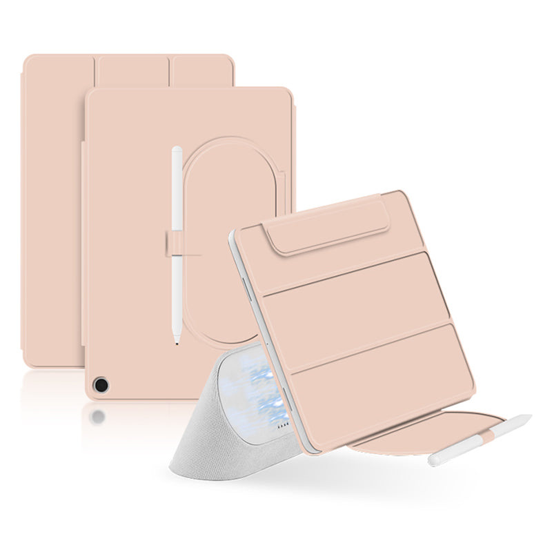 For Google Pixel Tablet Tri-fold Stand Cover PU Leather Magnetic Attachment Tablet Case