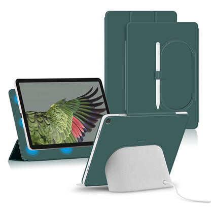 For Google Pixel Tablet Tri-fold Stand Cover PU Leather Magnetic Attachment Tablet Case