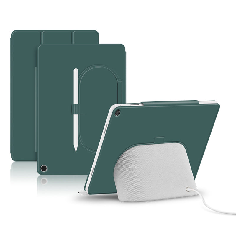 For Google Pixel Tablet Tri-fold Stand Cover PU Leather Magnetic Attachment Tablet Case