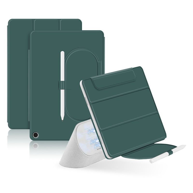 For Google Pixel Tablet Tri-fold Stand Cover PU Leather Magnetic Attachment Tablet Case