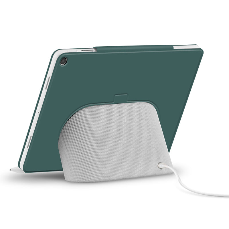 For Google Pixel Tablet Tri-fold Stand Cover PU Leather Magnetic Attachment Tablet Case
